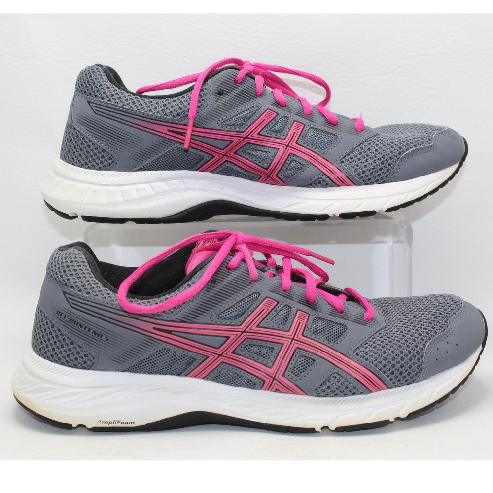Asics Gel-Contend 5 Womens Running Shoes Grey Pink 1012A231 Size 9.5